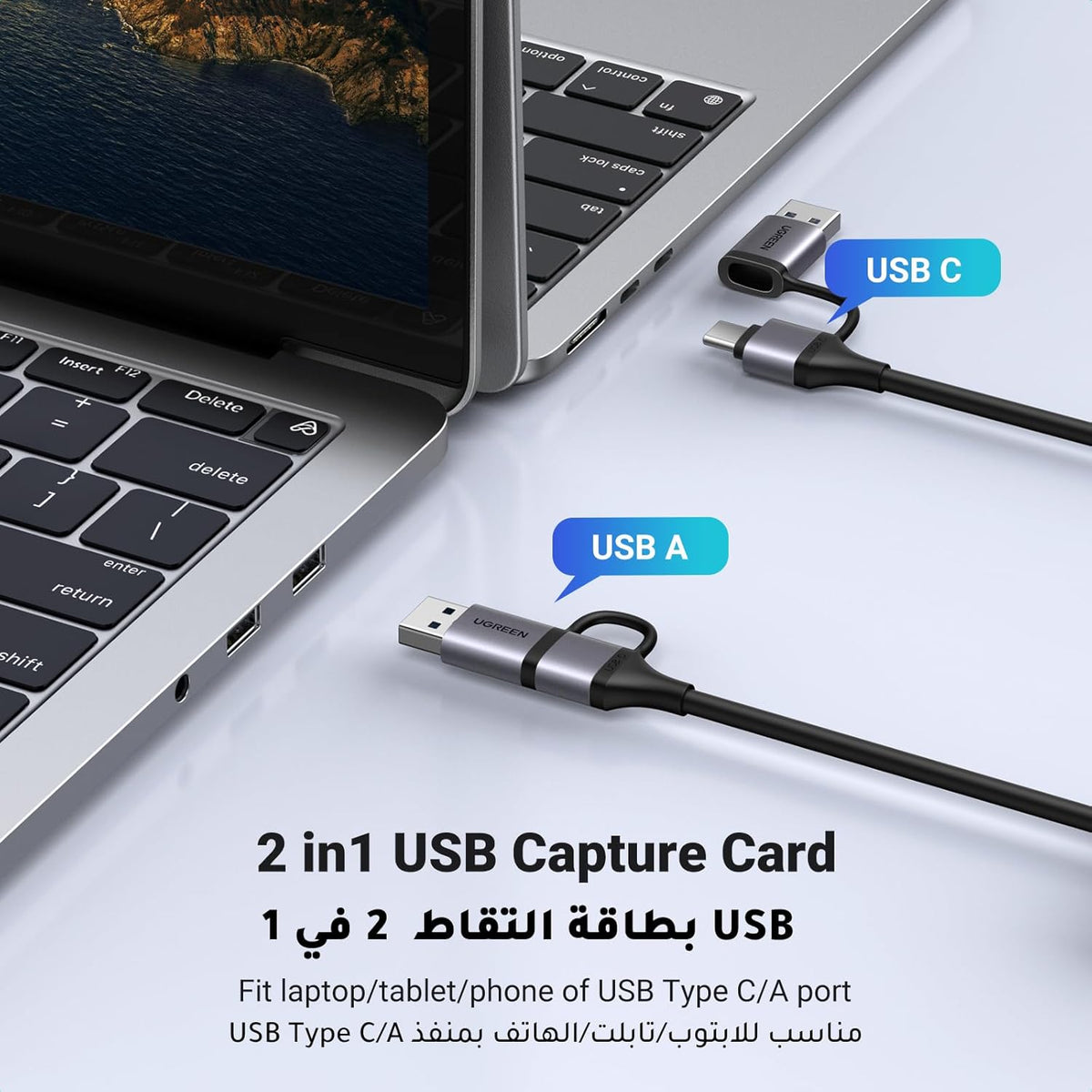 UGREEN Video Capture Card, HDMI 4K@30Hz Passthrough & Loop-out, USB 3.0 Full HD 2K@30Hz Capture, for Living Streaming, Video Conference, Compatible with Switch,PS5,Xbox,Laptop, Phone, Windows, mac OS