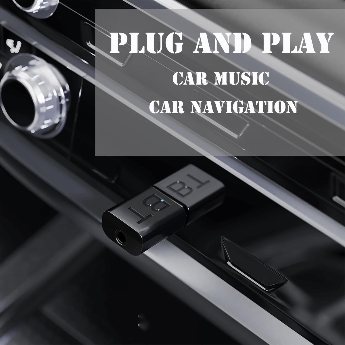 USB Bluetooth Receiver Adapter, 2-in-1 USB Bluetooth 5.4 Audio Receiver, Wireless Music Adapter for Car Stereo/Home System, Portable Speakers, Includes 3.5mm Cable