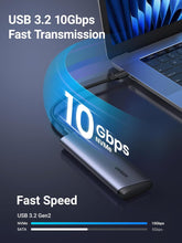 UGREEN NVME Enclosure, M.2 NVME SSD Enclosure USB 3.2 10 Gbps for NVMe PCIe M-Key/M+B Key in 2230/2242/2260/2280 with USB CC and AC Cable, Tool-free