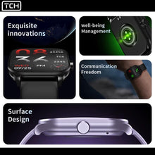 TCH Smart Watch Men Women with Bluetooth Call Z10 Pro Amoled Display Touch Screen Fitness Tracker, Heart Rate Blood Oxygen Sleep Monitor, Activity Tracker for Android and IOS Phones 7 Days Battery
