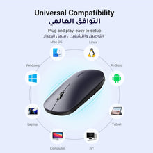 UGREEN Wireless Mouse, Slim Mouse Silent Mice Noiseless for Laptop with 2.4G USB Adapter Ultrafast Scrolling Portable Mice 4 Adjustable DPI Compatible with PC HP Lenovo ASUS Dell Smart TV-Black