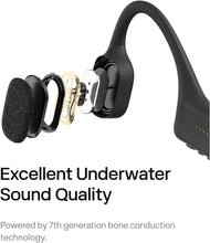 SHOKZ OpenSwim(formerly Xtrainerz) Swimming MP3 Headphones, Open-Ear Bone Conduction Headset, IP68 Waterproof, 4 GB Memory, MP3 Player For Swimming, Surfing, Running【No Bluetooth】（Black Diamond）