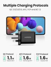 UGREEN USB Charger 18W Samsung Fast Charger Wall Plug QC 3.0 Travel Adapter Quick Block Mobile Power Adapter Compatible for Samsung Galaxy S10,S9,S8,S7,A80,A70,A40, Huawei, Nokia, Xiaomi, Airpods,etc