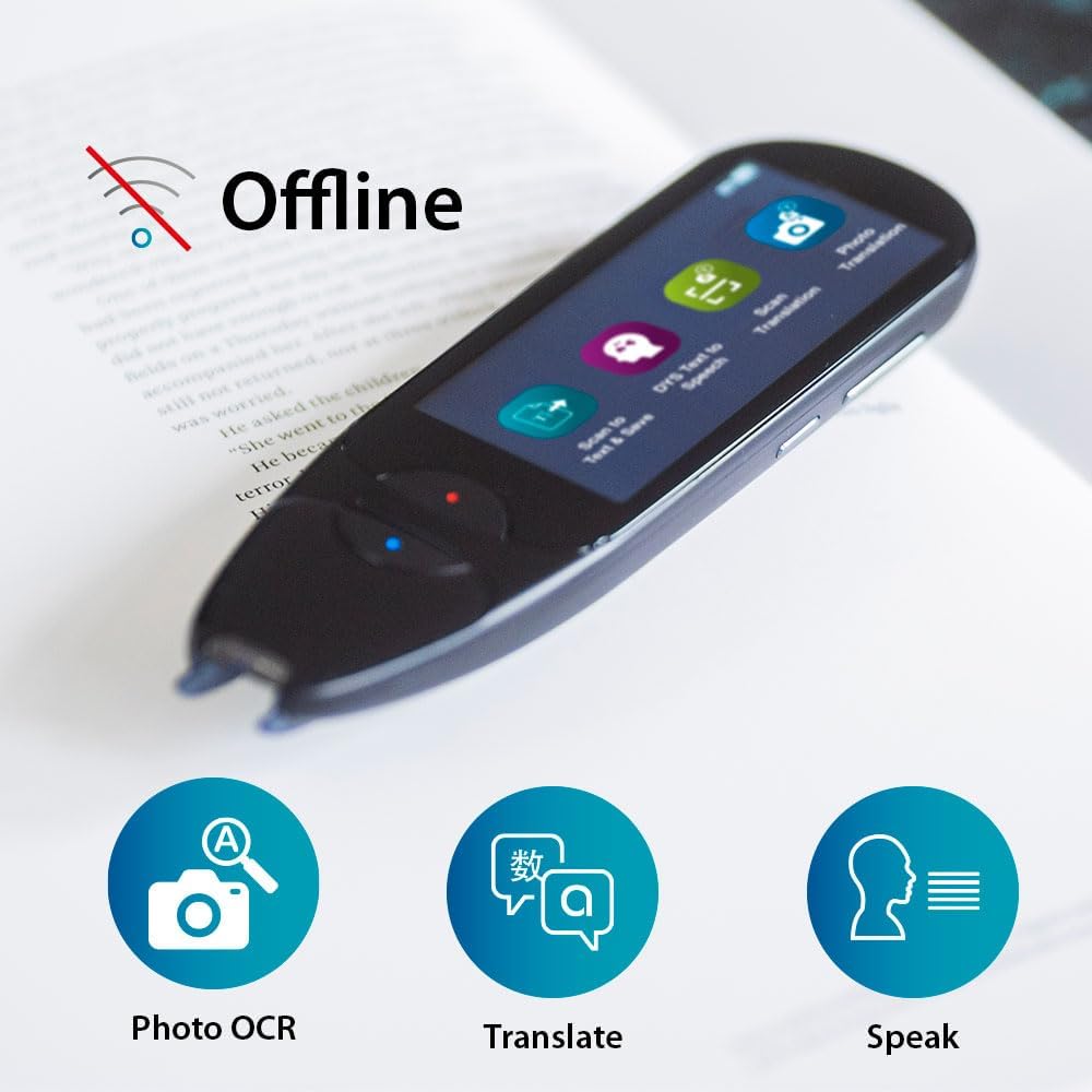 IRISPen Air 8 Reading Pencils: Translator Pen Offline 16 Languages, Scanner Pen, OCR 48 Languages Offline, Document Scanner, Dyslexia Scanner 9 Languages Offline, Digital Highlighter, Photo OCR,