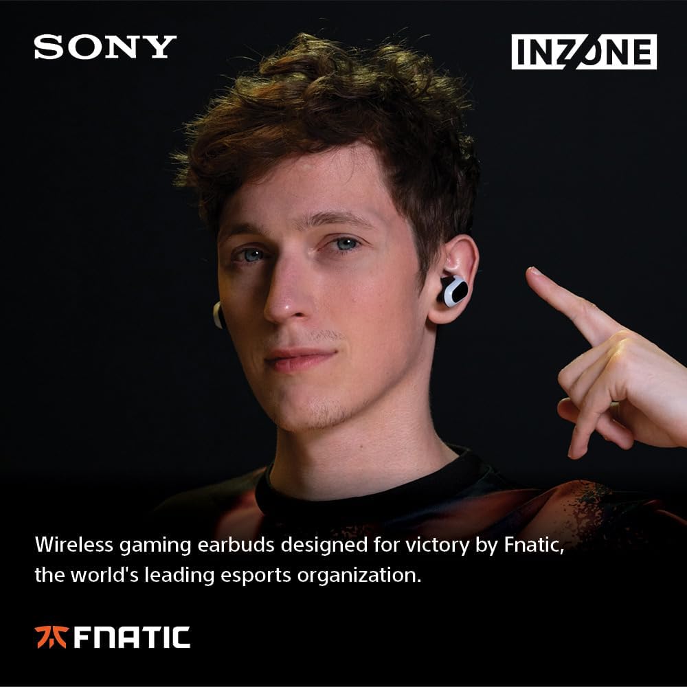 Sony INZONE Buds Truly Wireless Noise Cancelling Gaming Earbuds, 360 Spatial Sound, Industry-leading 12H battery life, Low delay 2.4GHz/LE Audio, For PC/PS5/Mobile/Nintendo Switch, WF-G700N, White