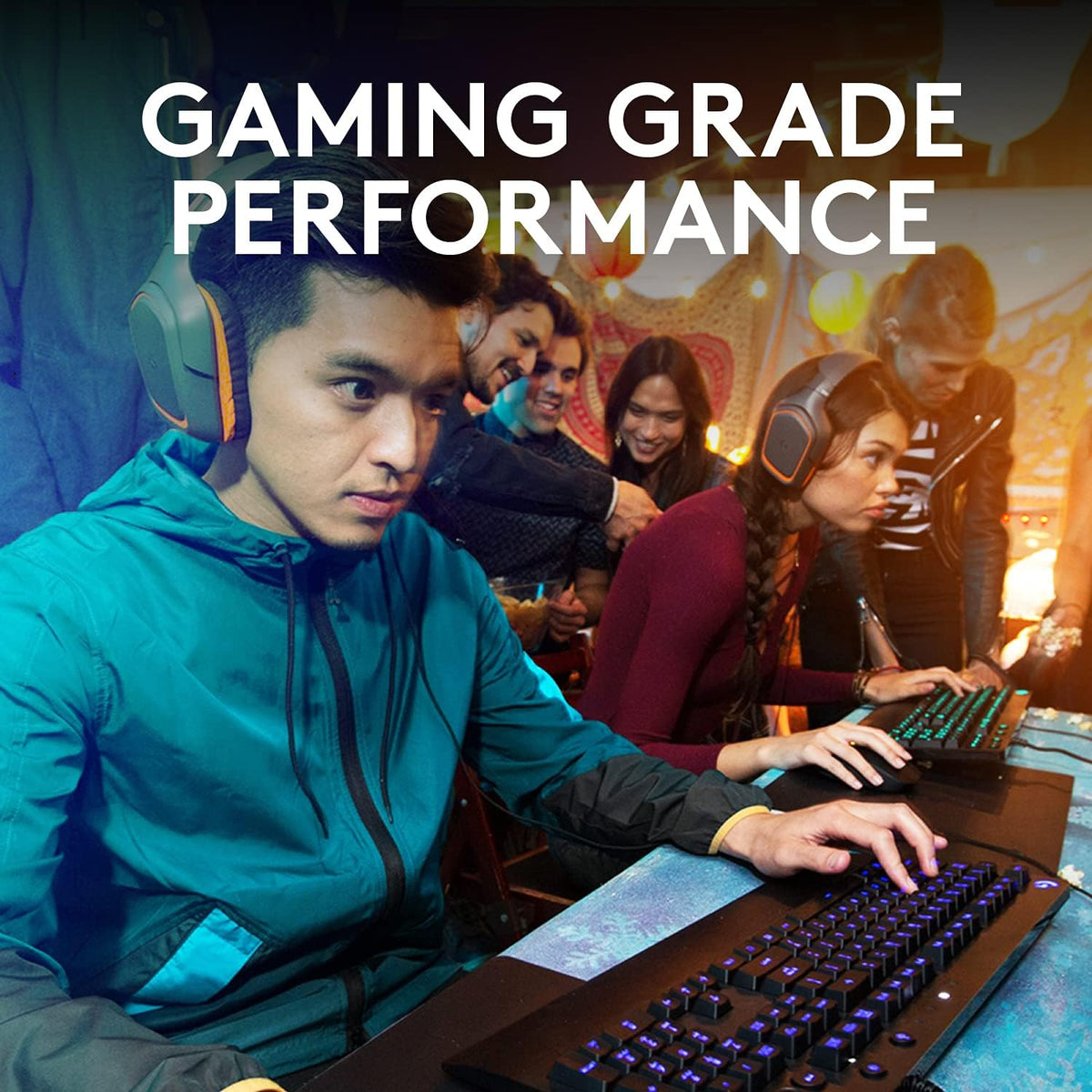 Logitech G G213 Prodigy Gaming Keyboard, RGB Lightsync Backlit Keys, Spill-Resistant, Customizable Keys, Dedicated Multi-Media Keys, Qwerty Us International Layout - Black