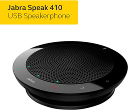 Jabra Speak 410 Corded Speakerphone for Softphones – Easy Setup, Portable USB Speaker for Holding Meetings Anywhere with Outstanding Sound Quality