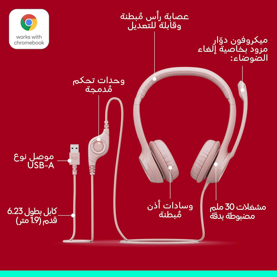 Logitech H390 Wired Headset for PC/Laptop