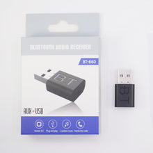 USB Bluetooth Receiver Adapter, 2-in-1 USB Bluetooth 5.4 Audio Receiver, Wireless Music Adapter for Car Stereo/Home System, Portable Speakers, Includes 3.5mm Cable