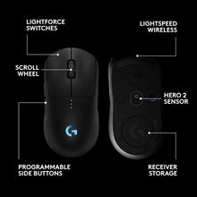 Logitech G PRO 2 LIGHTSPEED Wireless Gaming Mouse, Right- or Left-Handed Mouse with up to 4 Customisable and Switchable Magnetic Side Buttons, 44K DPI Sensor, USB-C Charging, for PC/Mac - Black