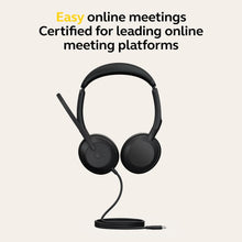 Jabra Evolve2 50 Wired Stereo Headset AirComfort Technology, Noise-Cancelling Mics & Active Noise Cancellation, MS Teams Certified, Works with All Other Platforms,USB-C, Black
