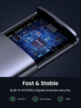 UGREEN NVME Enclosure, M.2 NVME SSD Enclosure USB 3.2 10 Gbps for NVMe PCIe M-Key/M+B Key in 2230/2242/2260/2280 with USB CC and AC Cable, Tool-free