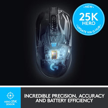 Logitech G903 LIGHTSPEED Wireless Gaming Mouse W/Hero 25K Sensor, PowerPlay Compatible, 140+ Hour with Rechargeable Battery and Lightsync RGB, Ambidextrous, 107G+10G optional, 25,600 DPI, Black