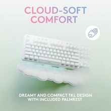 Logitech G G715 Wireless Mechanical Gaming Keyboard with LIGHTSYNC RGB Lighting, LIGHTSPEED, Tactile Switches (GX Brown) and Keyboard Palm Rest, PC and Mac Compatible - White Mist