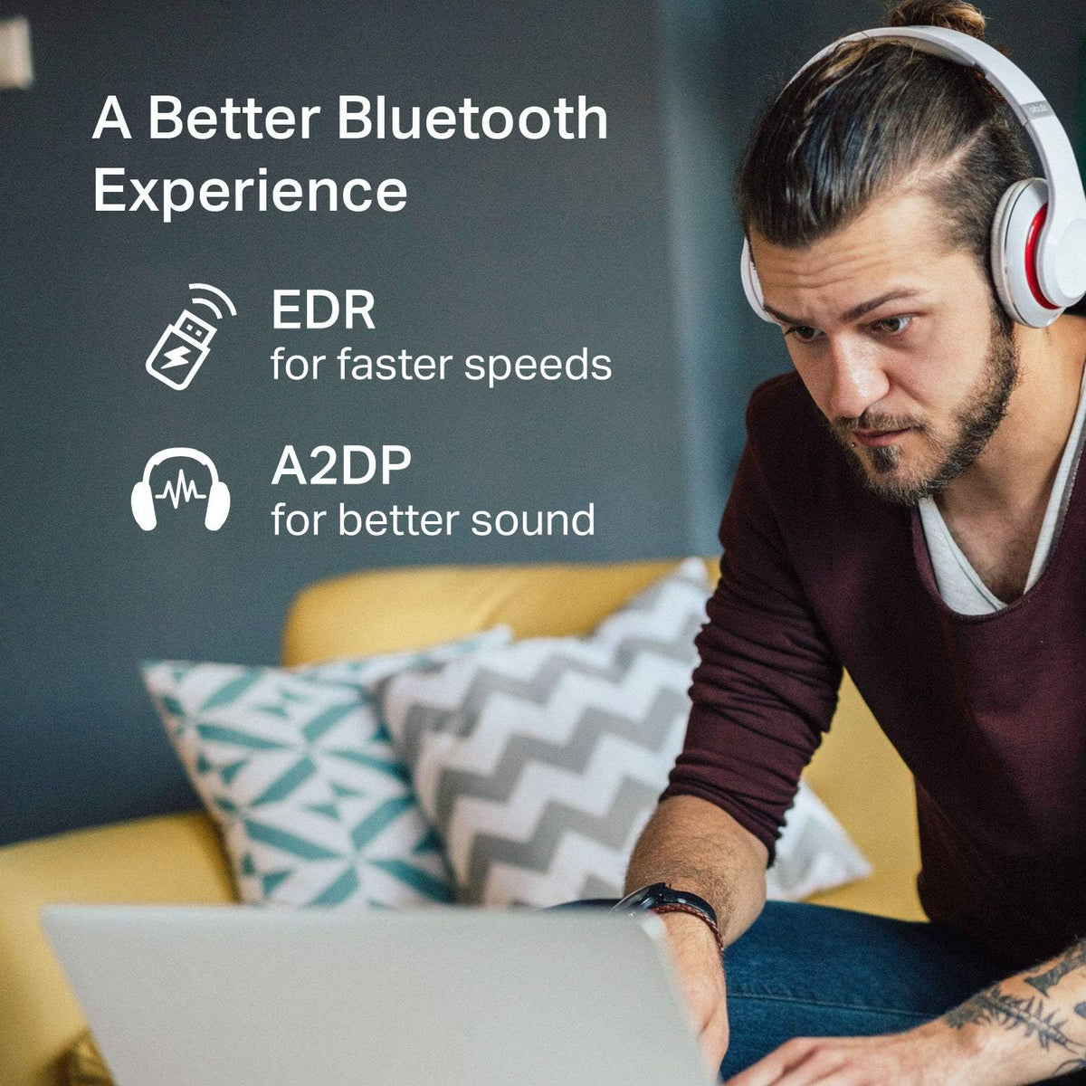TP-Link USB Bluetooth Adapter for PC(UB400), 4.0 Bluetooth Dongle Receiver Support Windows 11/10/8.1/8/7/XP for Desktop, Laptop, Mouse, Keyboard, Printers, Headsets, Speakers, PS4/ Xbox Controllers