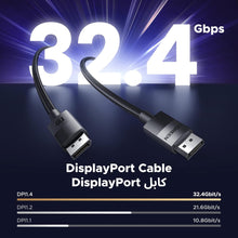 UGREEN 8K DisplayPort Cable 1.4, DP to DP 3M, 8K@60Hz/4K@165Hz/2K@240Hz/1080P@240Hz, for Gaming Monitor/Graphics Card/PC, Support 3D/HDCP/HDR/G-SYNC/Free-SYNC, Male to Male Nylon Braided Cable-3Meter