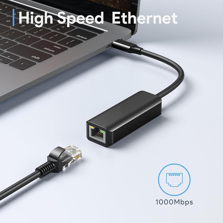 Next Plug type c to ethernet Adapter,1000 MBPS Network speeds