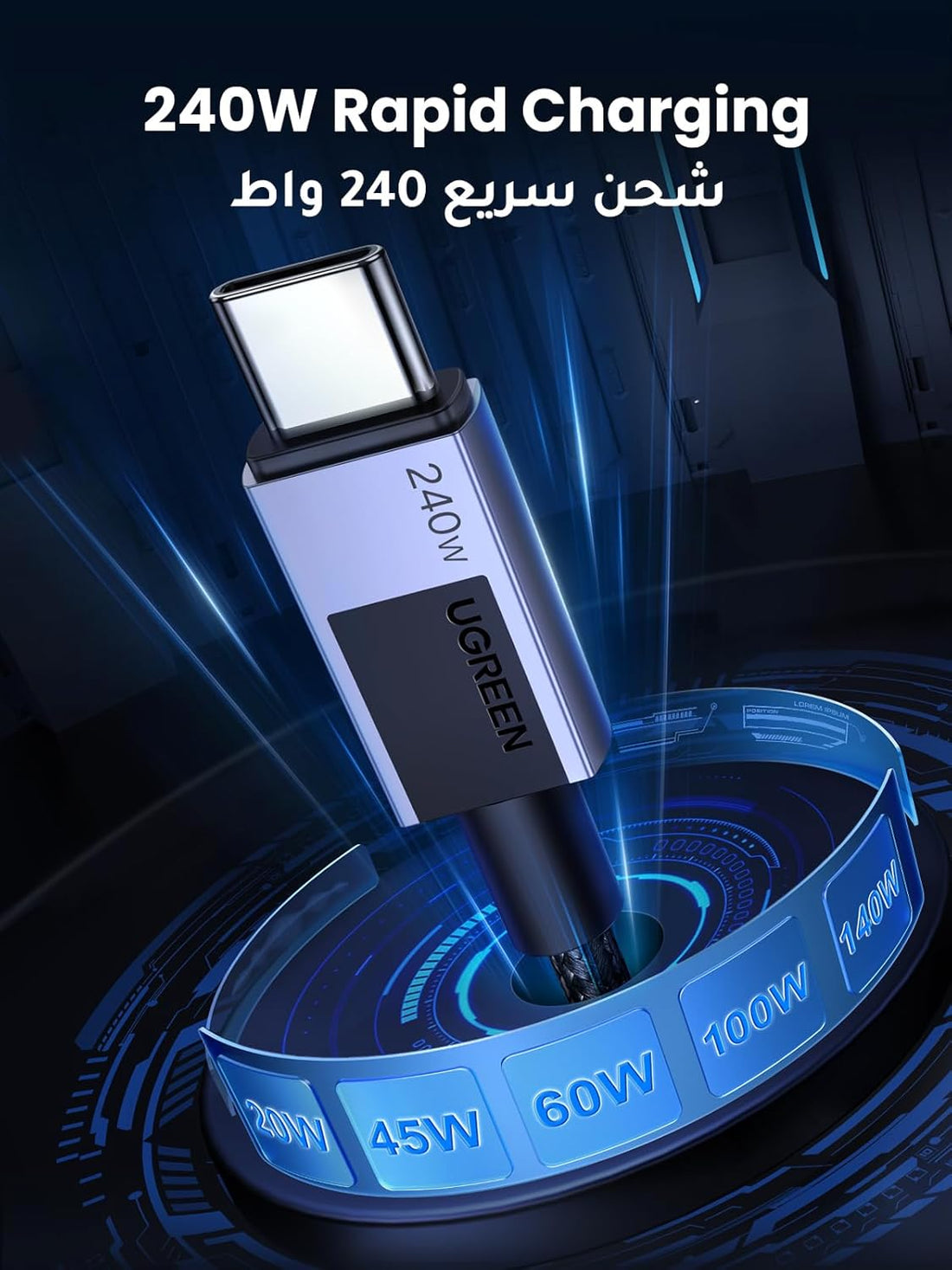 UGREEN 240W USB C Cable 2M