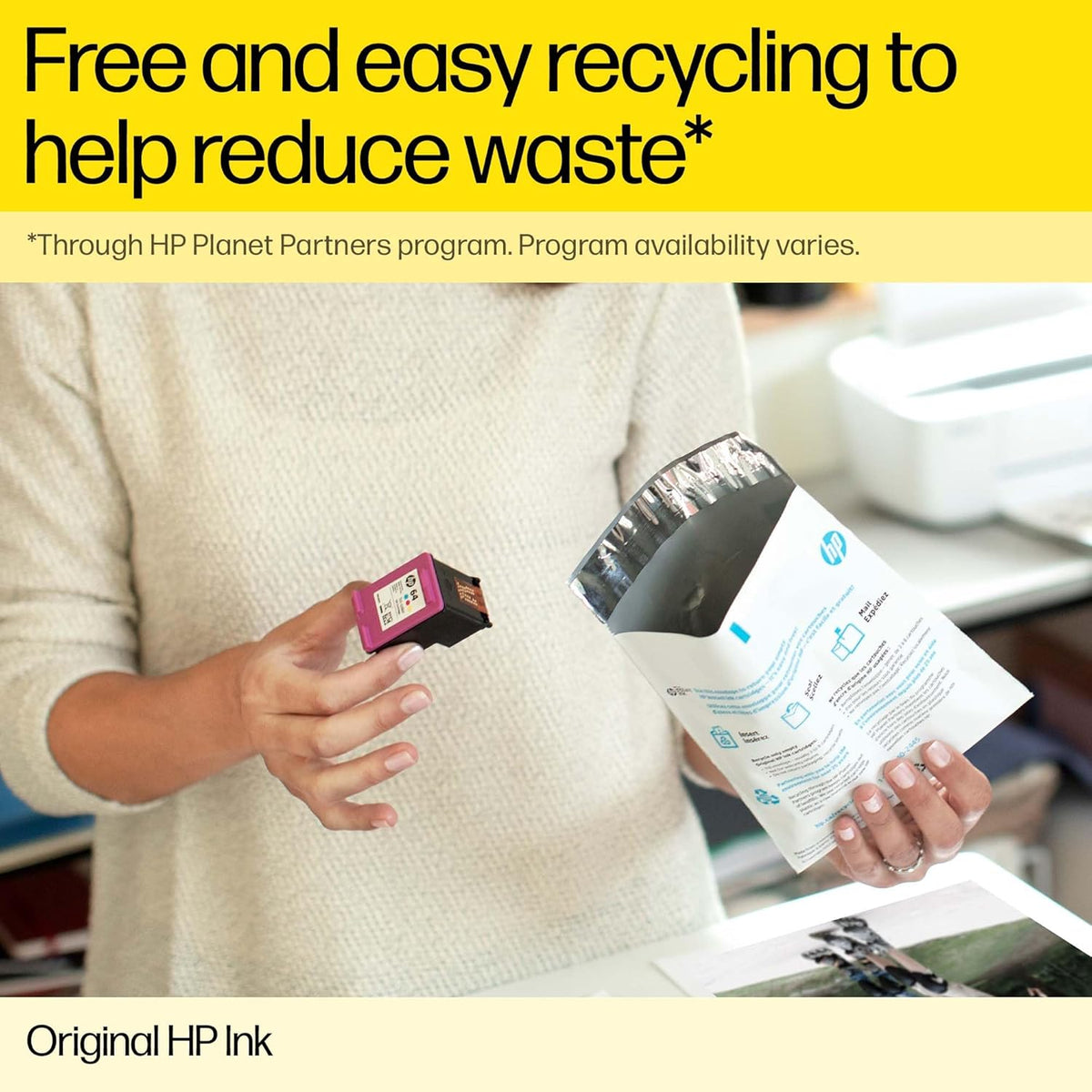 HP 652 Black Original Ink Cartridge [F6V25AE] | Works with HP DeskJet 3787, 3789, 3835, 4535 Printers