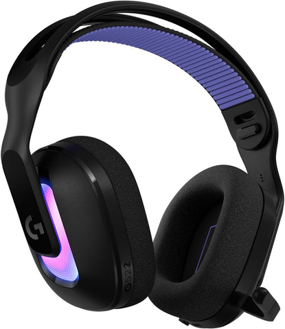 Logitech G522 LIGHTSPEED Wireless Gaming Headset, LIGHTSYNC RGB, Full Bandwidth Mic & Advanced Synchronized Audio, Tri-Connectivity with LIGHTSPEED, Bluetooth, USB-A to USB-C for PC - Black