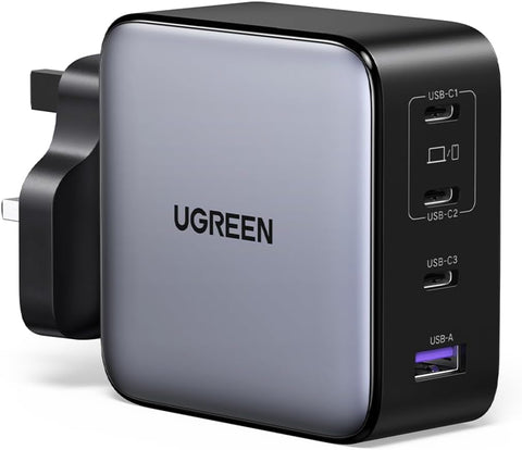 UGREEN Nexode 200W USB C Charger GaN Tech 4-Port 140W Laptop Charger Type C Fast Wall Charger Adapter Compatible for MacBook Pro/Air, Dell XPS, 65W iPad, 30W iPhone 16 Pro, 25W Samsung S24U, etc