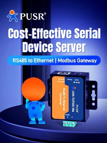 PUSR TCP232-304 RS485 to TCP/IP Serial Device Server Support Built-in Webpage Modbus Gateway RS485 to Ethernet Converter