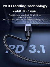 UGREEN 240W USB C Cable 2M, PD 3.1 Type to Type C Fast Charging Cable, 480Mbps Data Transfer for MacBook Pro/Air, iPad Pro/Air 4, Galaxy S25/24/23 Ultra, iPhone 15/16 pro max, Huawei P70