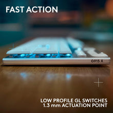 Logitech G915 X LIGHTSPEED Low-Profile Wireless Gaming Keyboard, Double-Shot PBT Keycaps,Fully Programmable Keys,RGB Backlighting, Sleek AluminumFinishing, GL Brown Tactile Switches-PC/Mac-White
