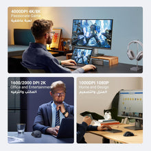 UGREEN Upgraded Ergonomic Mouse Comfortable for Large Sized Hands, Bluetooth Mouse for Laptop/Tablet, Silent Click, Dual Mode Bluetooth & 2.4G Nano Wireless Mice for PC/Smart TV/Multi-Devices Black