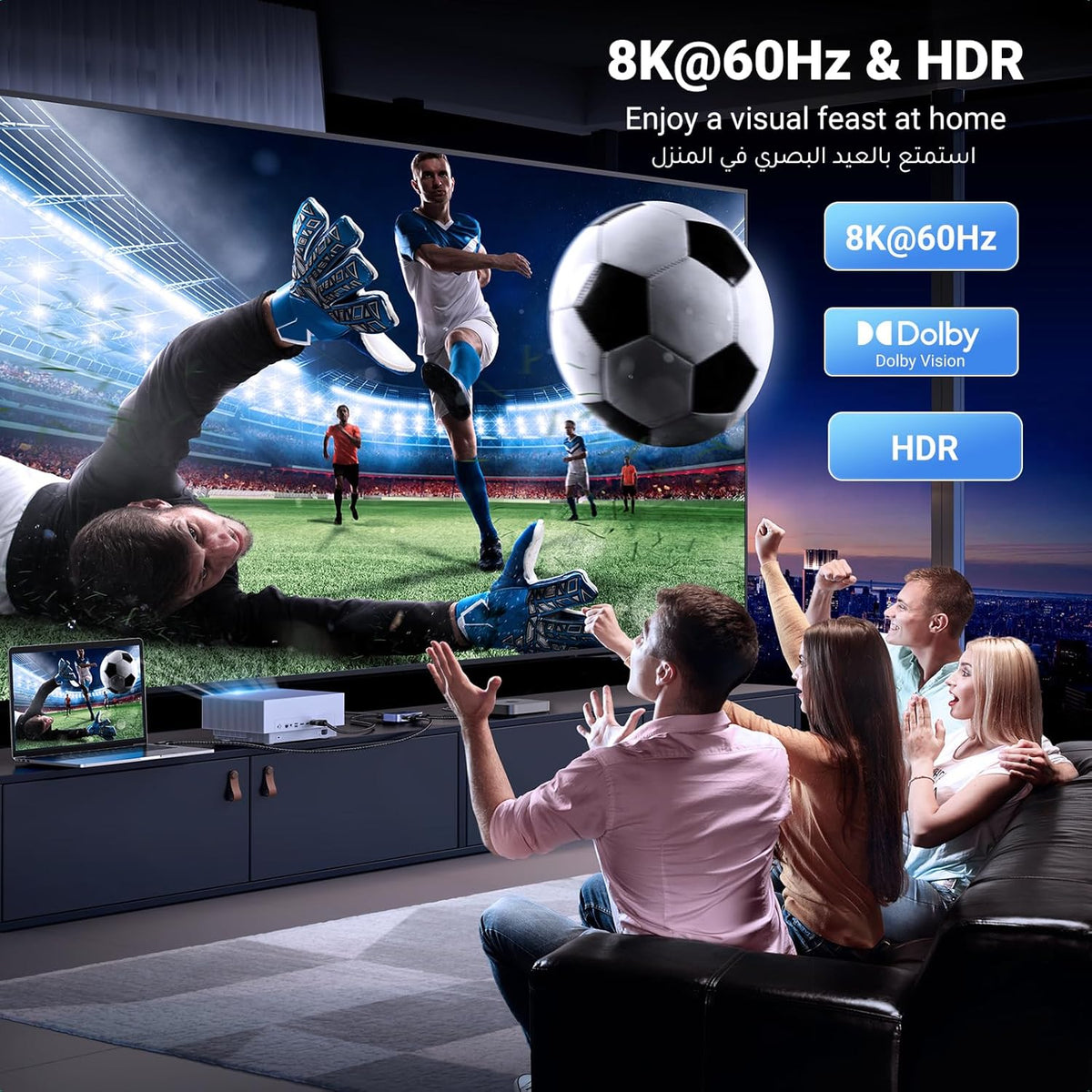 UGREEN HDMI 2.1 Switch 8K@60Hz Bi-directional Selector, 2 in 1 Out & 1 in 2 Out, 4K@120Hz HDMI Switcher, Support 3D/CEC/HDR/Dolby, Compatible with PS5/PS4 Fire Stick Xbox Apple TV Blu-Ray Player