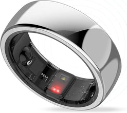 aaboRing, Health & Fitness Tracker Smart Ring, Advance Sleep Monitoring, Stress & Activity Tracking, Titanium, IP68 Waterproof (US Size No 9, Black)