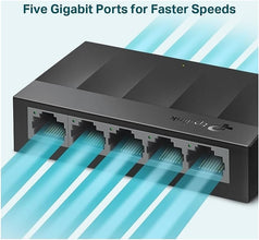 Tp-Link Litewave 5 Port Gigabit Ethernet Switch | Desktop Ethernet Splitter | Plastic Case | Unshielded Network Switch | Plug & Play | Fanless Quiet | Unmanaged (Ls1005G)