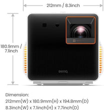 BenQ X300G Gaming Projector 4K HDR, 4ms Low Imput Response, LED 2000 ANSI Lumen, Short Throw, Flexible Installation, Portable, 3D Keystone, Auto Focus, Buit-in Game Modes, Charge & Display USB-C
