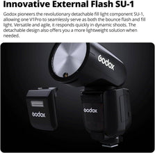 Godox V1 Pro TTL Li-ion Round Head Flash for Canon High-Speed Sync, Magnetic Modifier Mount, Black