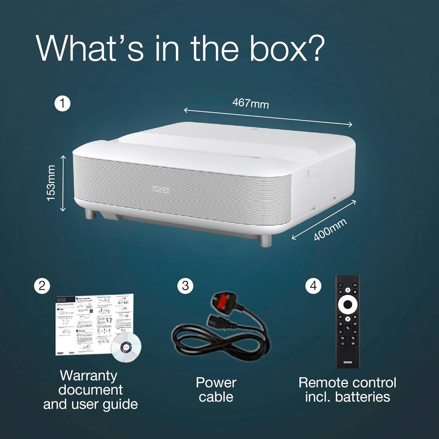Epson EH-LS650W 4K PRO UHD Ultra Short Throw Projector