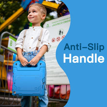 ETech Kids Case for iPad 10.2-Inch (9th/8th/7th Generation, 2021/2020/2019) with Built-in Screen Protector, Shockproof Full-Body Handle Stand Tablet Protective Cover (Blue)