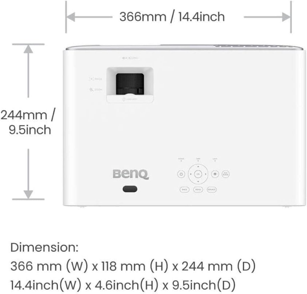 BenQ HT2060 1080p HDR LED Home Theater Projector | DCI-P3 & Rec.709 Wide Color Gamut | 8.3ms 120hz | Vertical Lens Shift | 2D Keystone | 1.3x Zoom | S/PDIF | HDMI 2.0 | Built-in 5Wx2 Speakers | 3D