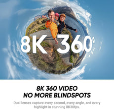 Insta360 X4 Air Starter Bundle | Lightest 8K 360 Action Camera for Epic Adventures | for Travel, Sports & Vlogging | Smooth, Stable, Easy-to-Edit Videos Anytime, Anywhere