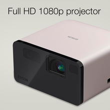 Epson EF-21 Mini Smart Laser Projector, Full HD, 1000 Lumens, 150 Inch Display with HDR, Google TV, Dolby Atmos Sound, Gaming & Home Cinema – Quartz Rose