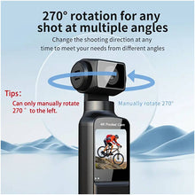 Portable 4K Action Camera, 270° Rotating Lens & 3.38cm CMOS, Not Anti-Shake, Lightweight Design, USB Rechargeable, Handheld, 1000mAh Battery, Black | Portable 4K Action Camera