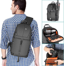 Neewer Professional Camera Sling Backpack for Nikon Canon Sony and Other DSLR and Lens, Tripod, Other Accessories, Waterproof and Anti Tear Bag with Padded Partitions