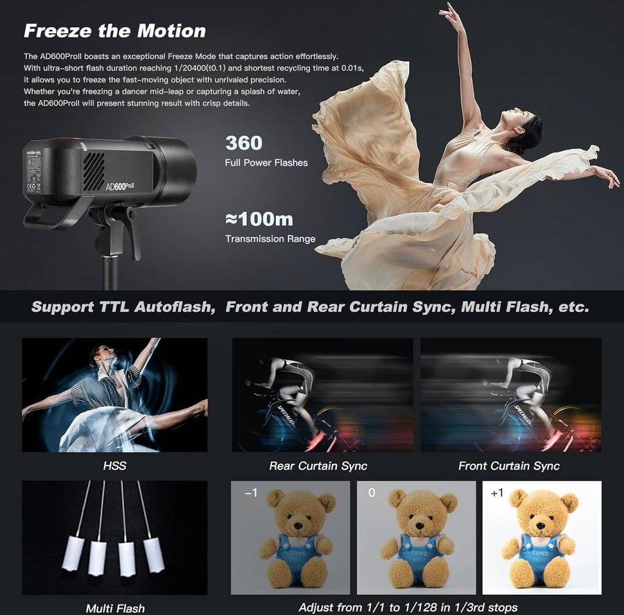GODOX AD600Pro II All-in-One Outdoor Flash 600Ws TTL Monolight with HSS