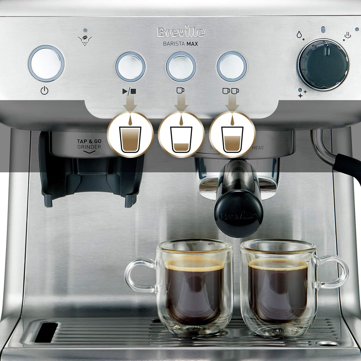 Breville Barista Max | Fully Automatic Espresso Machine | With Built-in Grinder and 15 Bar Italian Pump [VCF126X]