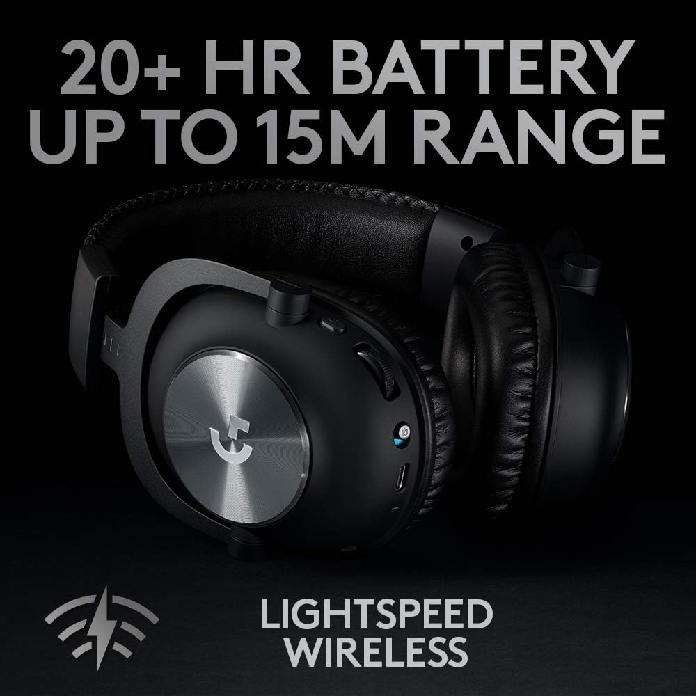 Logitech G Pro X Wireless Lightspeed Gaming Headset With Blue Vo!Ce Mic Filter Tech, 50 mm Pro-G Drivers, And Dts Headphone:X 2.0 Surround Sound