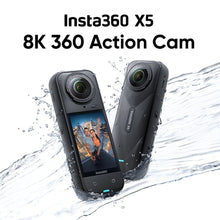 Insta360 X5 Standard Bundle – 8K 360 Degree Action Camera with Triple AI Power & Replaceable Lenses with Carry Case