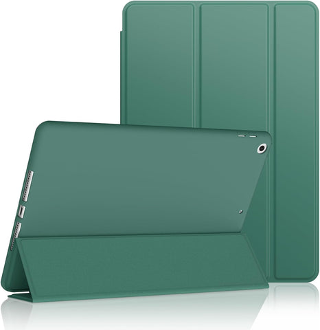 VANCLE PU Case for iPad 9/8/7 (10.2-Inch, 2021/2020/2019 Model, 9th/8th/7th Generation) ，Slim Stand Hard Back Shell Protective Smart Cover Case for 10.2 Inch iPad 9/8/7 (Green)