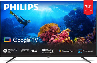 philips 70 Inch 4K Smart Google TV 7100 Series 70PUT7129/56, Dolby Vision + HDR 10, Google Voice Assistant, Youtube, Netflix, Shahid, 2024 Model,1 Year Warranty Visit the PHILIPS Store