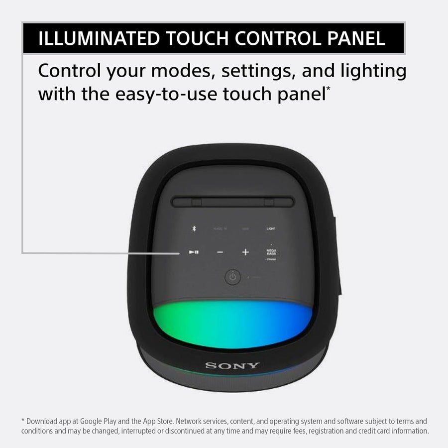 Sony SRS-XV500 X-Series Wireless Portable Bluetooth Karaoke Party Speaker IPX4 Splash-Resistant with 25 Hour-Battery and Ambient Lights