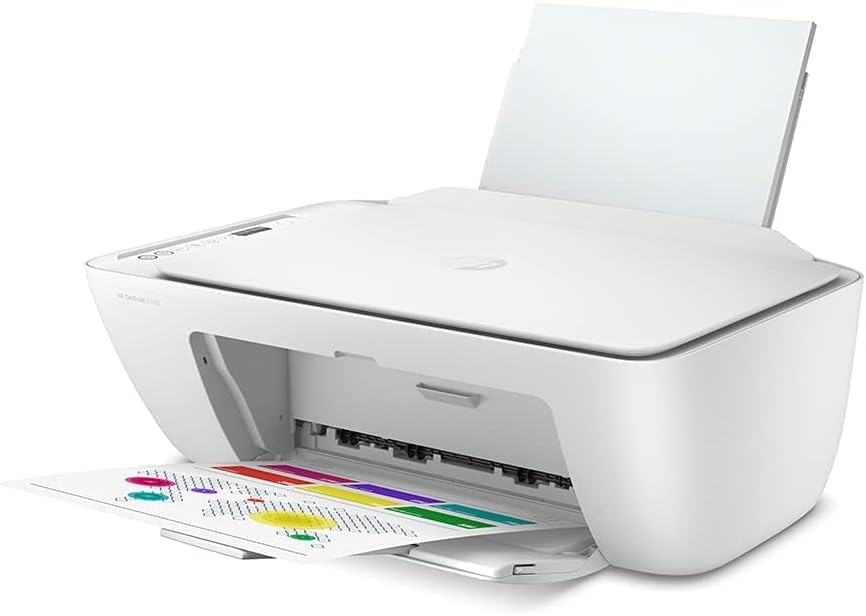 HP DeskJet 2720 All In One Printer,  Up to 7.5 ppm Print Speed, Scan / Print / Copy Functions, USB 2.0 Port, White | 3XV18B