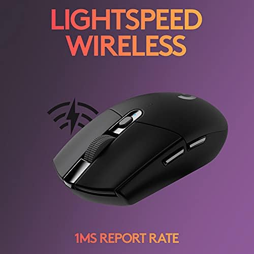 Logitech G305 Lightspeed Wireless Gaming Mouse,  250H Battery Life, On-Board Memory, Compatible With Pc / Mac - Black